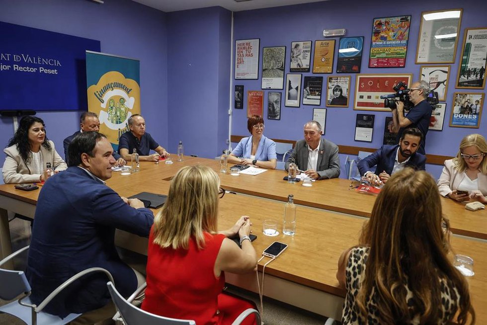 Reunión de la Plataforma per un Finanament Just, en una imagen de archivo