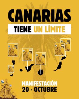 Cartel de las manifestaciones 'Canarias tiene un límite' deel 20 de octubre de 2024