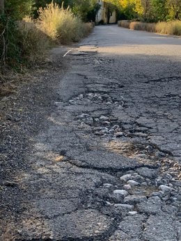 Daños en el camino de Caubet, en Bunyola.