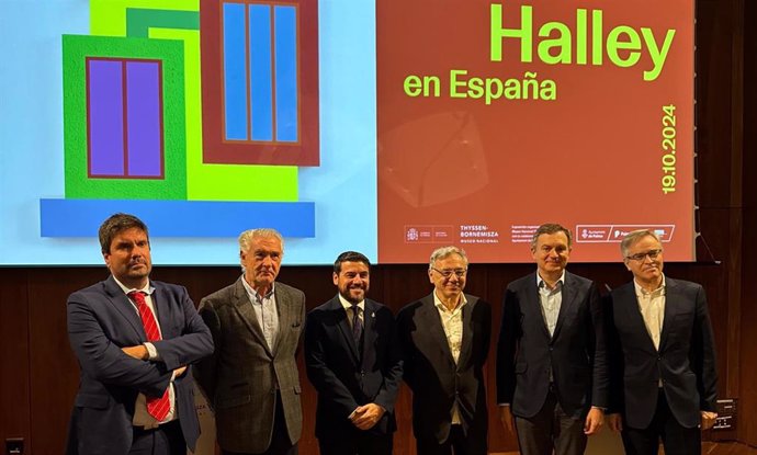 Presentación de la exposición de Peter Halley en el Museo Nacional Thyssen-Bornemisza