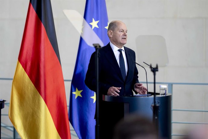 October 18, 2024, Berlin, Berlin, Germany: Press statements with the American President, JOE BIDEN and the German Chancellor OLAF SCHOLZ in the German Federal Chancellery.