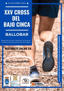 Cartel de la prueba deportiva que se celebra este domingo en Ballobar (Huesca).