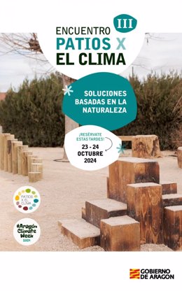 Cartel del III Encuentro Patios X el Clima que se celebra esta próxima semana en Zaragoza