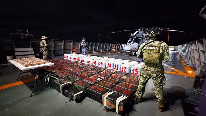 Cocaína incautada por la Armada mexicana