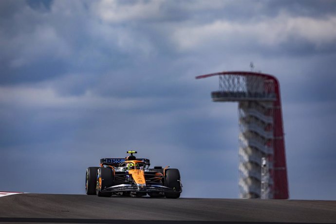 04 NORRIS Lando (gbr), McLaren F1 Team MCL38, action during the Formula 1 Pirelli United States Grand Prix 2024, 19th round of the 2024 Formula One World Championship from October 18 to 20, 2024 on the Circuit of the Americas, in Austin, United States of 