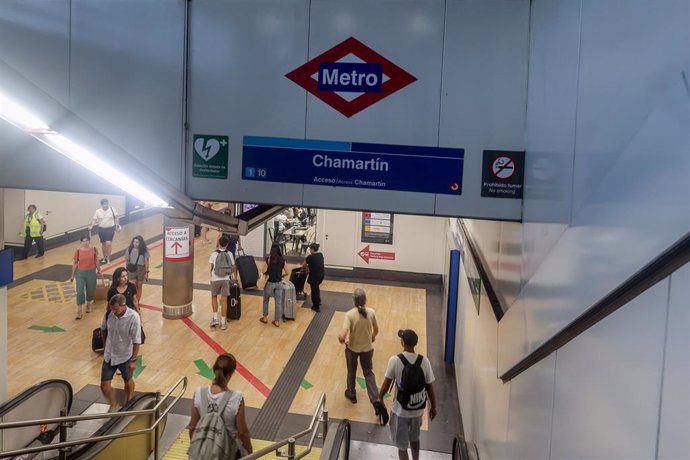 Archivo - Estación de metro de Chamartín, durante las obras de la línea 10 de Metro entre las estaciones de Chamartín y Fuencarral, a 10 de agosto de 2024, en Madrid (España). 