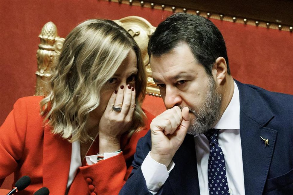 Giorgia Meloni y Matteo Salvini (archivo)