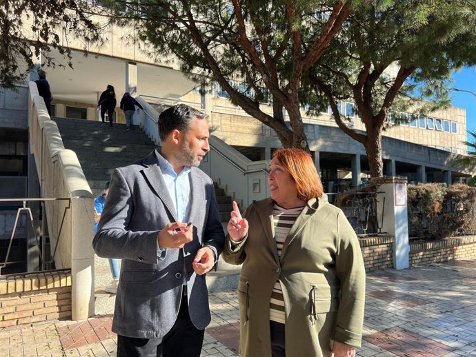 Archivo - El portavoz del grupo municipal socialista, Daniel Pérez, y la concejala del PSOE Carmen Martín en una imagen de archivo.