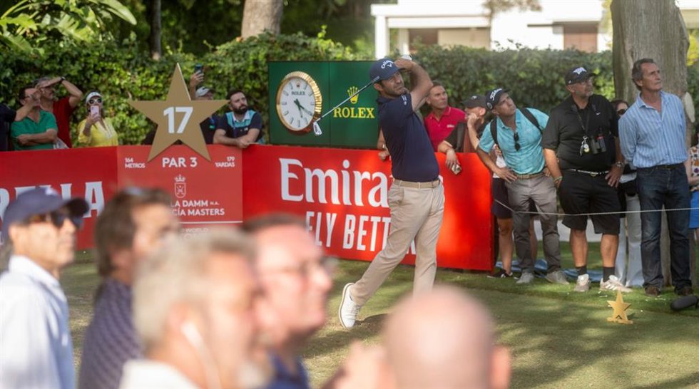 Jorge Campillo, durante la tercera vuelta del Estrella Damm N.A. Andalucía Masters