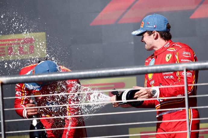 Charles Leclerc y Carlos Sainz, podio de Gran Premio de Estados Unidos