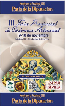 Cartel de la III Feria Provincial de la Cerámica Artesanal de Sevilla