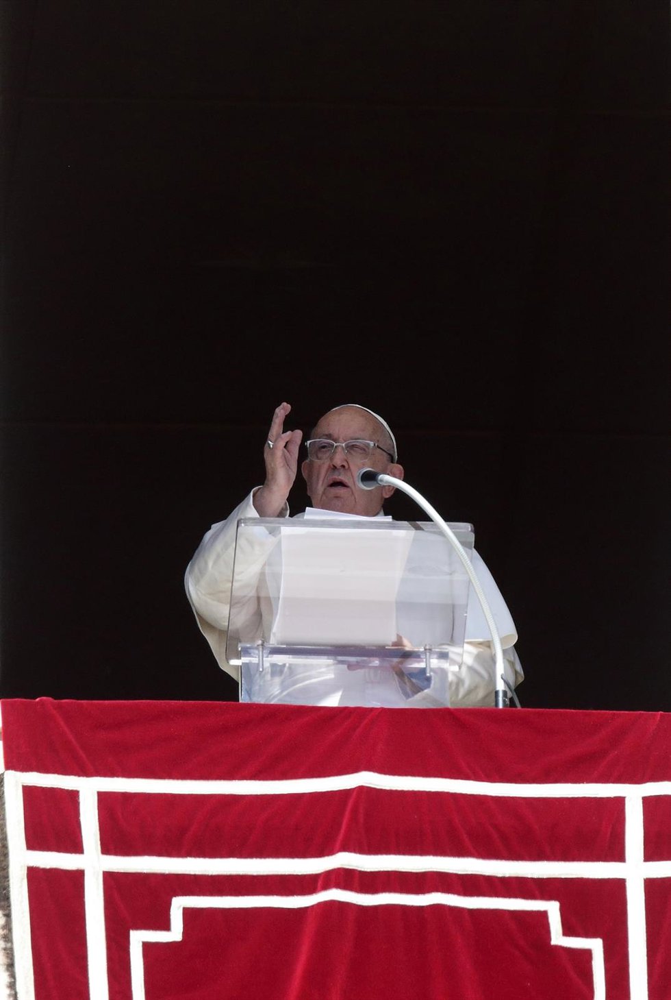 El Papa Francisco en un Ángelus.