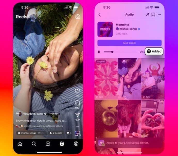 Latam.-Portaltic.-Ya se pueden añadir canciones de Instagram directamente en Spotify