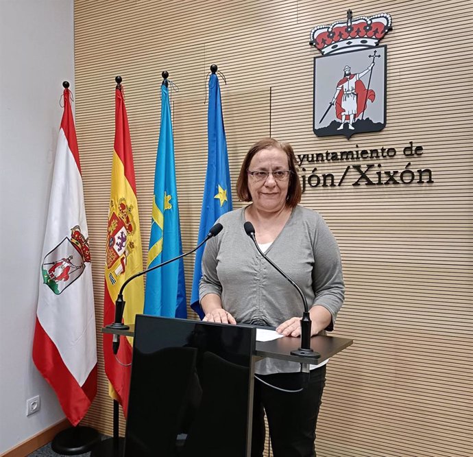 Archivo - La concejala del Grupo Municipal Socialista del Ayuntamiento de Gijón Natalia González (Archivo)