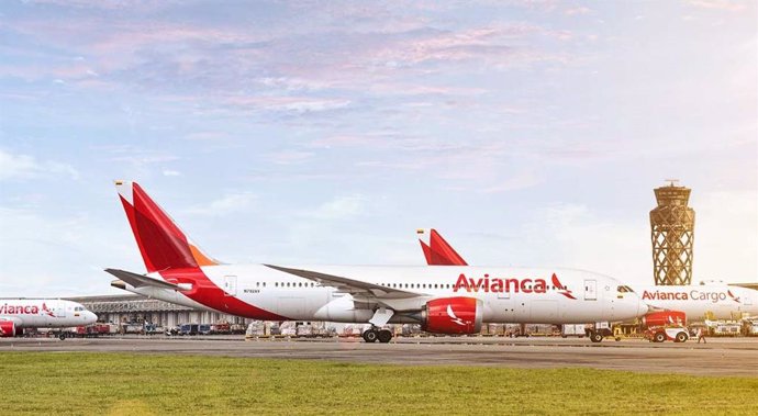 Archivo - Avión de Avianca