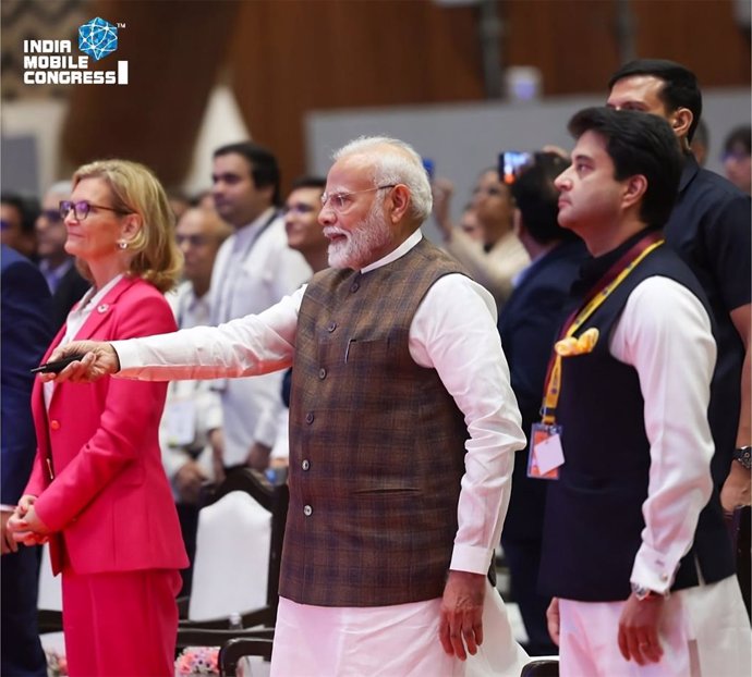 Hon'ble Prime Minister Narendra Modi inaugurating India Mobile Congress 2024