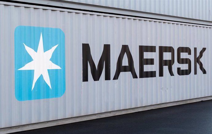 Archivo - Contenedor con el logo de Maersk.