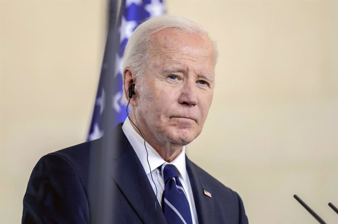 October 18, 2024, Berlin, Berlin, Deutschland: Joe Biden beim Pressestatement nach dem bilateralen Gespräch des amerikanischen Präsidenten mit dem Bundeskanzler im Bundeskanzleramt. Berlin, 18.10.2024