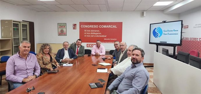 Reunión del Grupo Transfronterizo en la sede de CCOO en Algeciras (Cádiz).