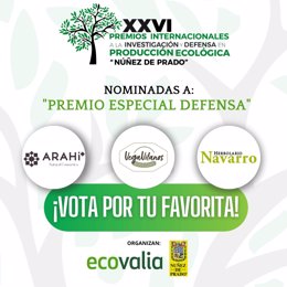 Una empresa de cosmética, otra de alimentos veganos y otra de dietética natural, candidatas a los premios Núñez de Prado.