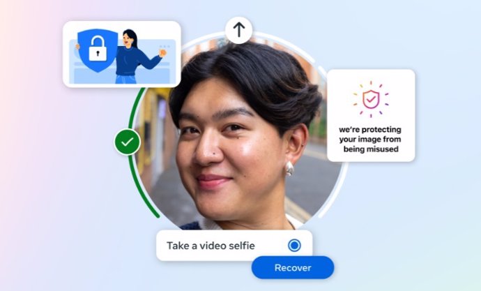 Videoselfi para recuperar el acceso a una cuenta de Facebook e Instagram