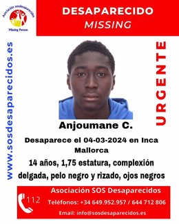 Buscan a un menor de 14 años desaparecido desde el 4 de marzo en Inca (Mallorca)