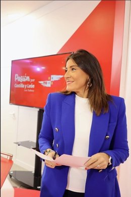 Ana Sánchez en la sede del PSOE de Zamora.