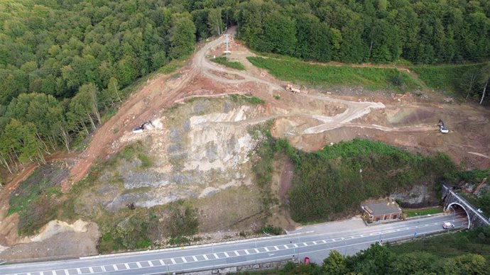 Estado actual de las obras en la boca sur del túnel de Belate