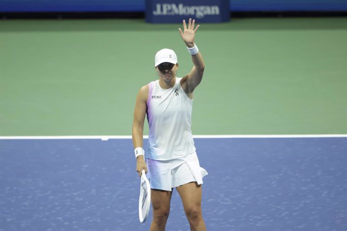 Archivo - Iga Swiatek of Poland celebrates her victory during day 8 of the 2024 US Open, Grand Slam tennis tournament on 2 September 2024 at USTA Billie Jean King National Tennis Center in Flushing Meadows, Queens, New York City, United States - Photo Jea