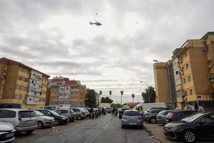 Imágenes de la operación de la policía nacional "Vulcano", a 18 de octubre de 2024, en Sevilla, Andalucía (España). La Policía Nacional ha iniciado a primera hora de este viernes una segunda fase en el marco de la operación 'Vulcano' contra el narcotráfic