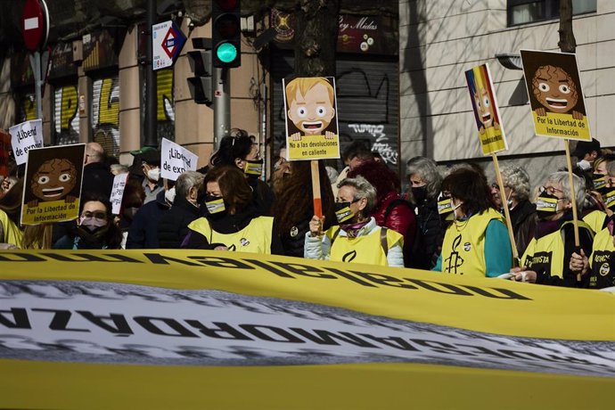 Archivo - Manifestación contra la ley mordaza