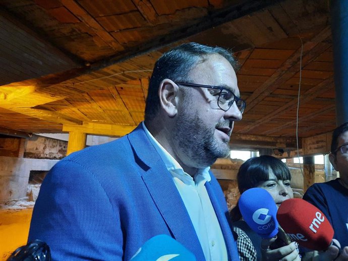 El alcalde de Mérida, Antonio Rodríguez Osuna, en declaraciones a los medios