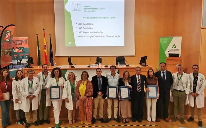 Cuatro unidades del Área de Gestión Sanitaria Sur de Sevilla reciben la certificación de calidad por parte de la Agencia de Calidad Sanitaria de Andalucía (ACSA).