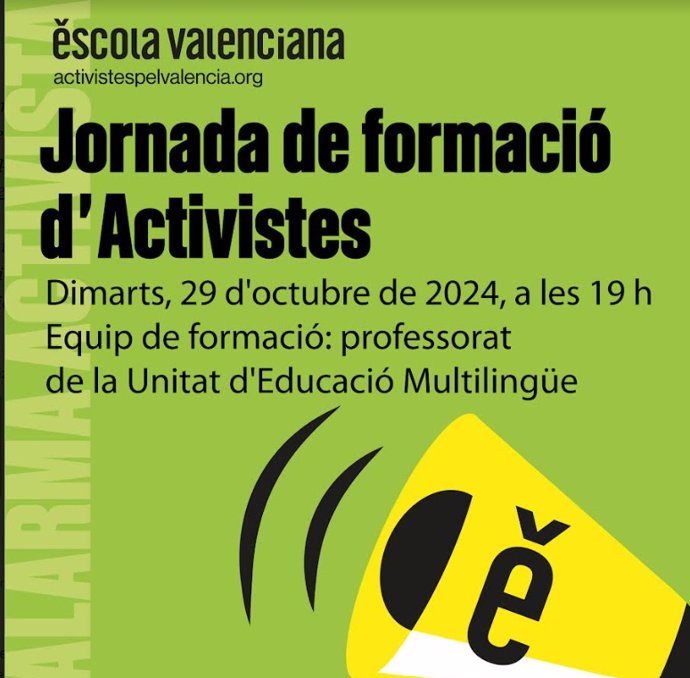 Escola Valenciana engega una sèrie d'accions per a "defensar el valencià en les aules i mobilitzar a les comarques davant de la votació per part de les famílies de la llengua vehicular de l'ensenyament convocat per la Conselleria d'Educació".