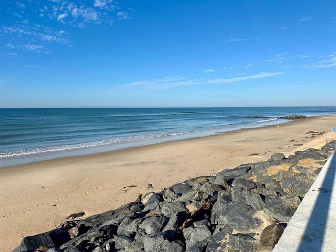 Imagen de la playa de Matalascañas durante la visita.