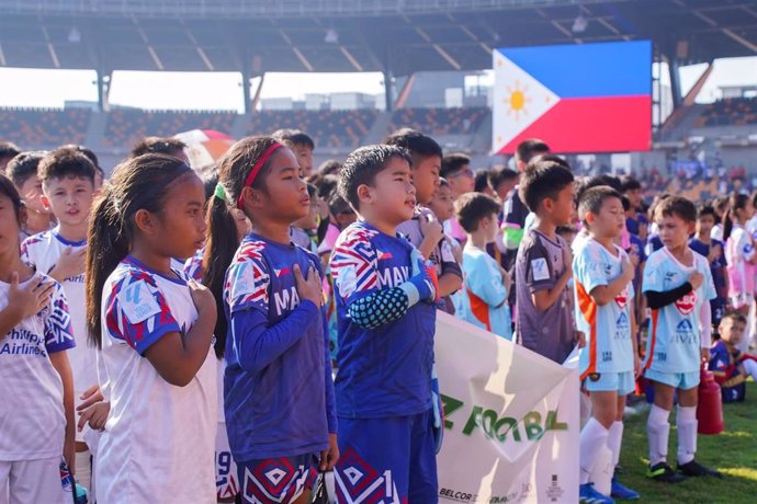 Imagen de un partido de 'LALIGA Youth Tournament' en Manila