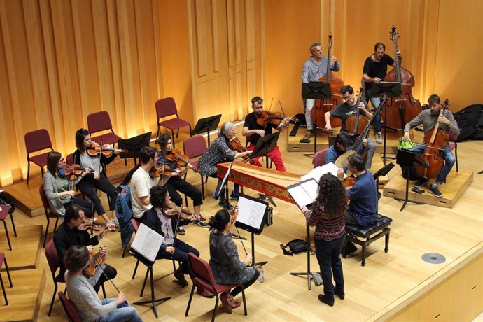 Ensayo de 'Giuseppe riconosciuto', que inaugura este jueves el Ciclo Òpera del Palau de la Música Catalana