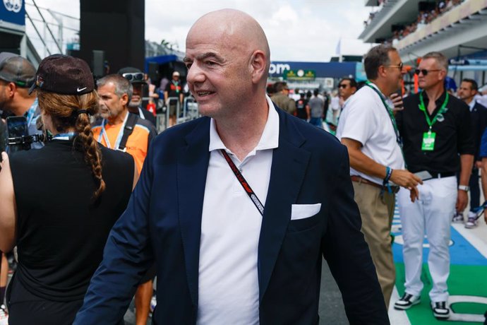 Archivo - Gianni Infantino FIFA president during the Formula 1 Crypto.com Miami Grand Prix 2024, 6th round of the 2024 Formula One World Championship from May 3 to 5, 2024 on the Miami International Autodrome, in Miami, United States of America - Photo DP