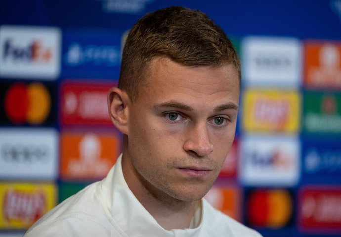 Archivo - 02 October 2023, Denmark, Copenhagen: FC Bayern Munich's Joshua Kimmich attends a press conference ahead of Tuesday's UEFA Champions League Group A soccer match against FC Copenhagen. Photo: Sven Hoppe/dpa