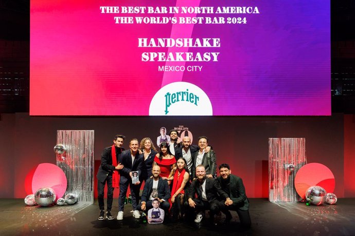 Mexico City’s Handshake Speakeasy is crowned No.1 at The World’s 50 Best Bars awards 2024, sponsored by Perrier, held at a live ceremony in Madrid