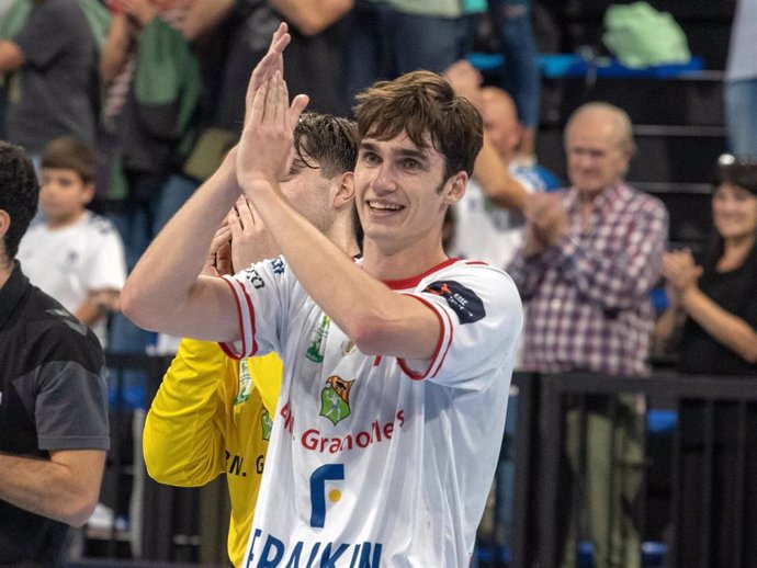 Pablo Urdangarin durante el partido de balonmano con su equipo Fraikin BM. Granollers contra el Bjerringbro-Silkeborg