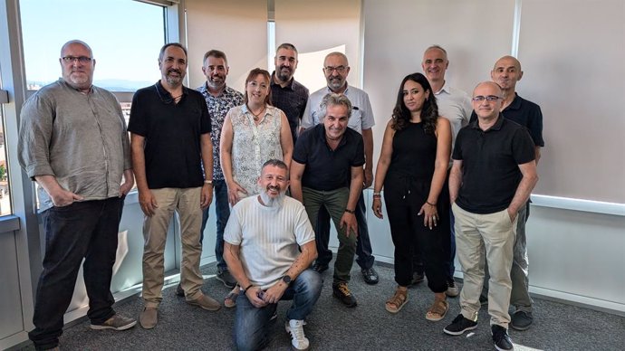 El equipo directivo del Grupo Microblau con Solunix