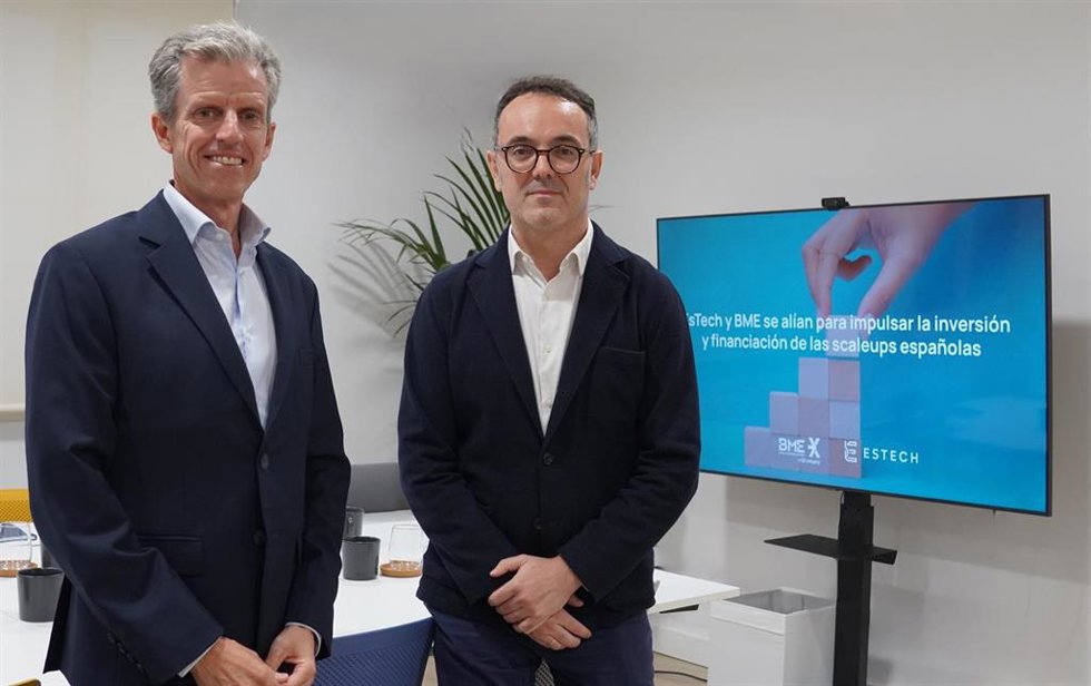 De izda a dcha: Álvaro Castro (BME) y Miguel Ferrer (Adigital)