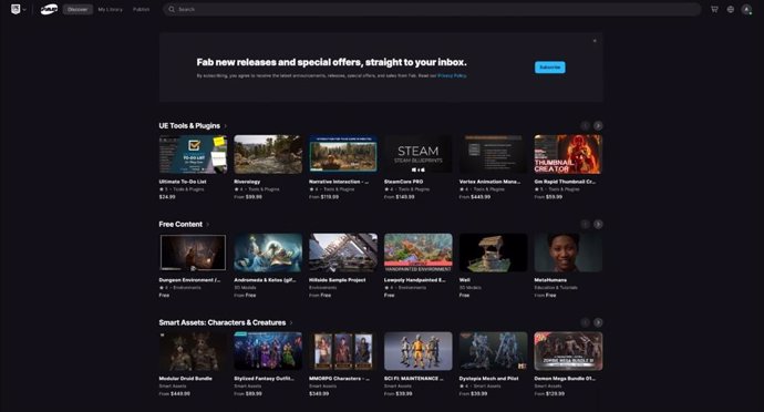 Latam.-Portaltic.-Epic Games lanza Fab, su nuevo mercado de recursos digitales