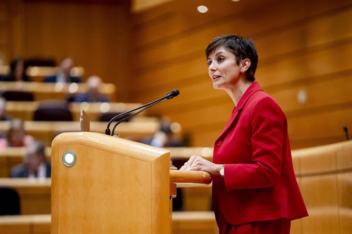 Archivo - La ministra de Vivienda y Agenda Urbana, Isabel Rodríguez, durante una sesión plenaria en el Senado, a 10 de septiembre de 2024, en Madrid (España). El Gobierno tiene que enfrentarse hoy, entre otras,  a las preguntas que formulan los grupos pol