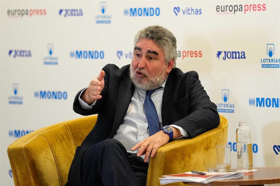 El presidente del CSD, José Manuel Rodríguez Uribes, en los Desayunos Deportivos de Europa Press.