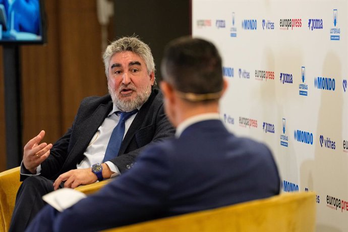 Jose Manuel Rodriguez Uribes, President of Superior Sports Council CSD, attends during the Desayunos Deportivos Europa Press “Jose Manuel Rodriguez Uribes” celebrated at NH Eurobuilding Hotel on October 23, 2024, in Madrid, Spain.