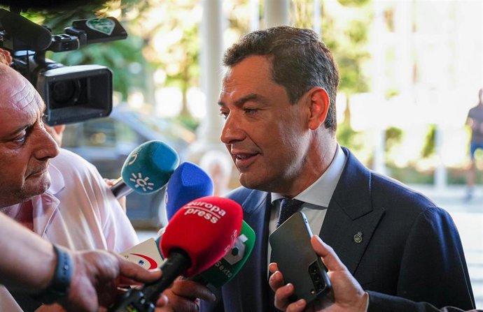 El presidente de la Junta de Andalucía, Juanma Moreno, este miércoles en Sevilla