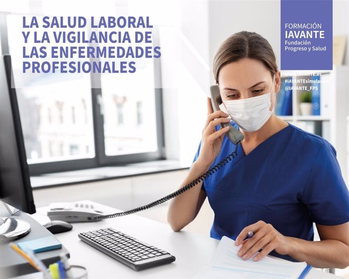 Cartel anunciativo del curso 'La salud laboral y la vigilancia de las enfermedades profesionales'.