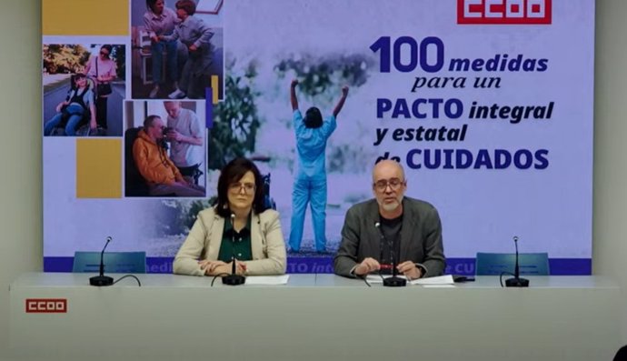 Unai Sordo y Carolina Vidal presentan 100 medidas para un Pacto integral y estatal de cuidados.